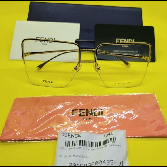 FENDI CLASSIC GOLD FRAME GLASSES - Picture 4 of 7